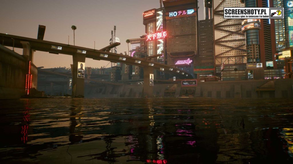 cyberpunk screenshoty miasto